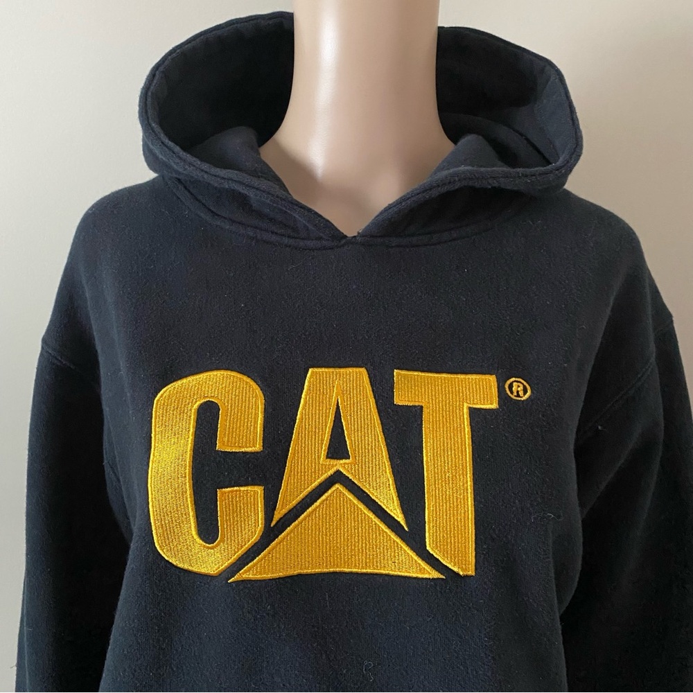 Cat Caterpillar Black Hoodie, men’s XL